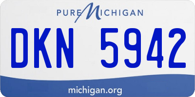 MI license plate DKN5942