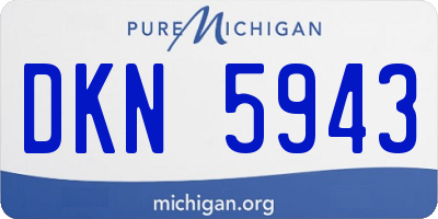 MI license plate DKN5943