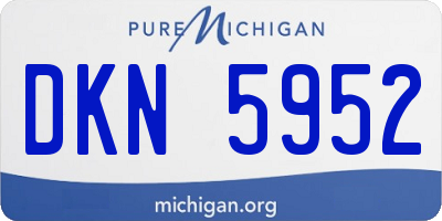 MI license plate DKN5952