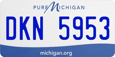 MI license plate DKN5953