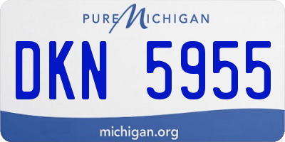 MI license plate DKN5955