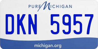 MI license plate DKN5957