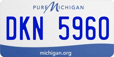 MI license plate DKN5960