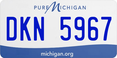 MI license plate DKN5967
