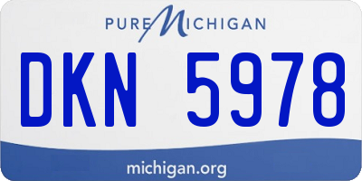 MI license plate DKN5978