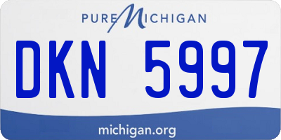 MI license plate DKN5997