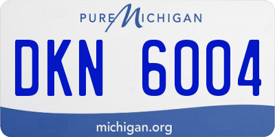MI license plate DKN6004