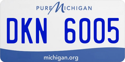 MI license plate DKN6005