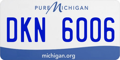 MI license plate DKN6006
