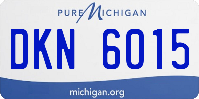 MI license plate DKN6015
