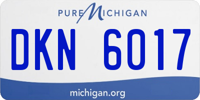 MI license plate DKN6017