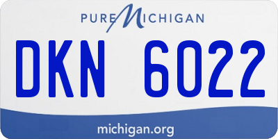 MI license plate DKN6022