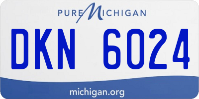 MI license plate DKN6024