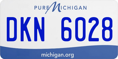MI license plate DKN6028