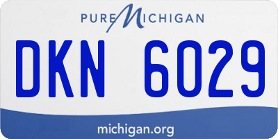 MI license plate DKN6029