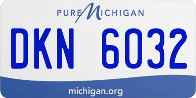 MI license plate DKN6032