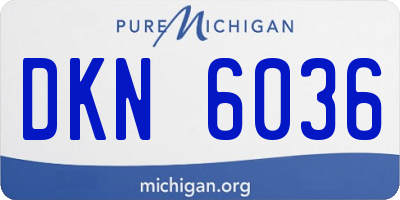MI license plate DKN6036