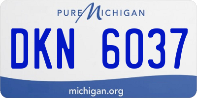 MI license plate DKN6037