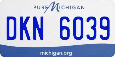 MI license plate DKN6039