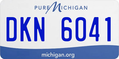 MI license plate DKN6041