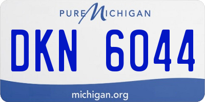 MI license plate DKN6044