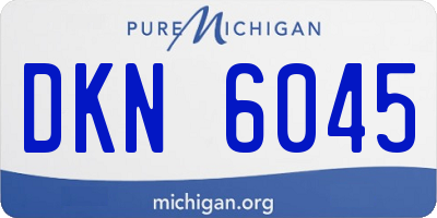 MI license plate DKN6045