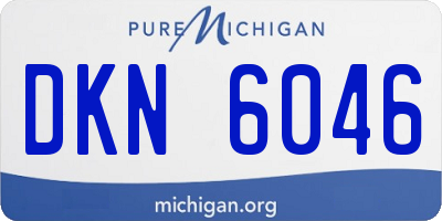 MI license plate DKN6046