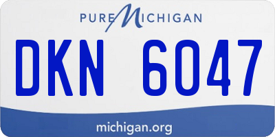 MI license plate DKN6047