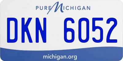 MI license plate DKN6052