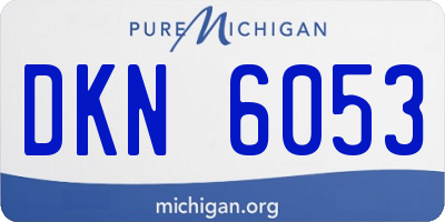 MI license plate DKN6053