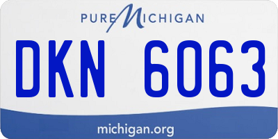 MI license plate DKN6063