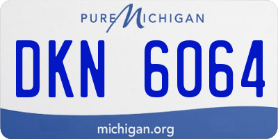 MI license plate DKN6064