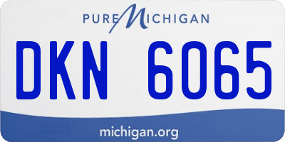 MI license plate DKN6065