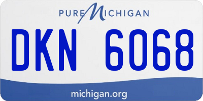 MI license plate DKN6068