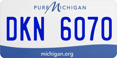 MI license plate DKN6070