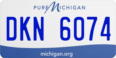 MI license plate DKN6074