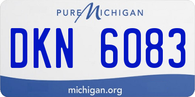 MI license plate DKN6083