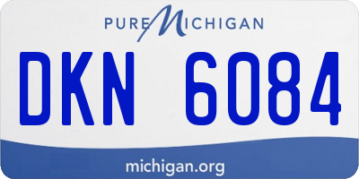 MI license plate DKN6084