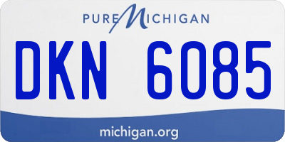 MI license plate DKN6085