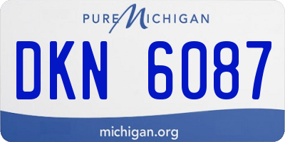 MI license plate DKN6087