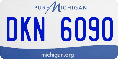 MI license plate DKN6090