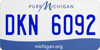 MI license plate DKN6092