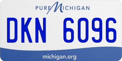 MI license plate DKN6096