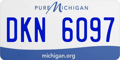 MI license plate DKN6097