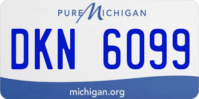 MI license plate DKN6099