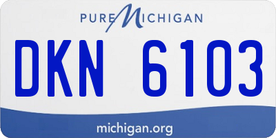 MI license plate DKN6103