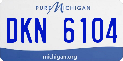 MI license plate DKN6104