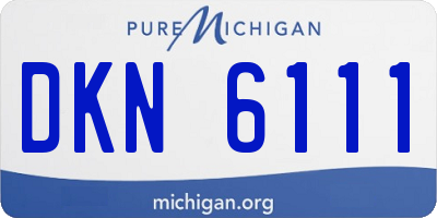 MI license plate DKN6111