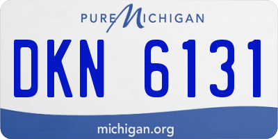 MI license plate DKN6131