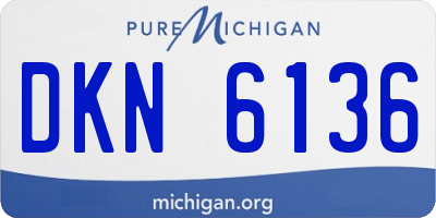 MI license plate DKN6136